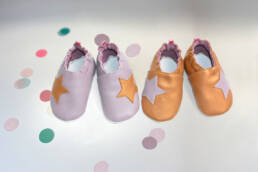 Krabbelschuh Johanna Jirgens Modell: REIDERIKO Leder mit einem Stern Farben nach Wahl